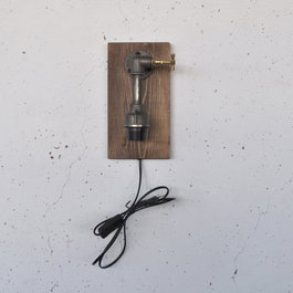 Opviq Lámpara de pared Pp173 Madera y Negro